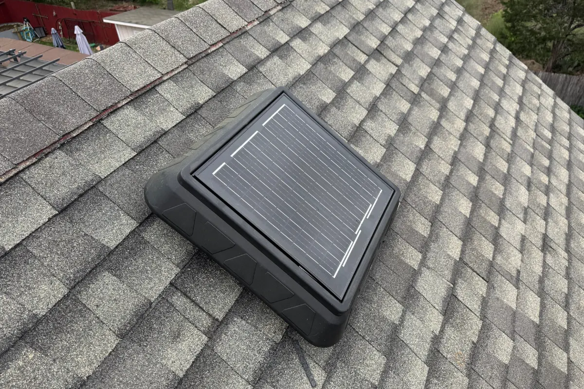 Upgraded high-efficiency solar attic fans installed